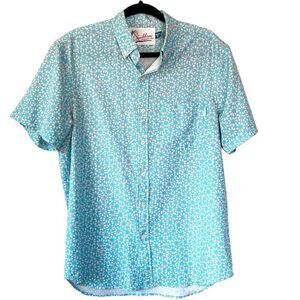 NEW! Chubbies Blue Short Sleeve Button Up Shirt Size Medium